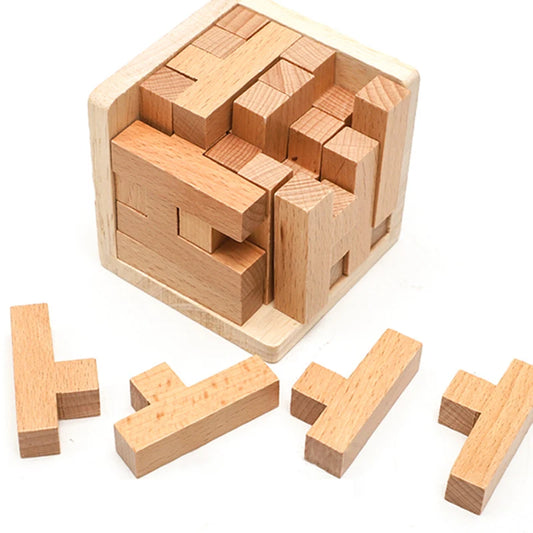 3D Puzzle Set i trä